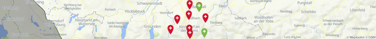 Kartenansicht für Apotheken-Notdienste in der Nähe von Micheldorf in Oberösterreich (Kirchdorf, Oberösterreich)